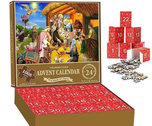 24-Box Christmas Advent Puzzle Rays treats