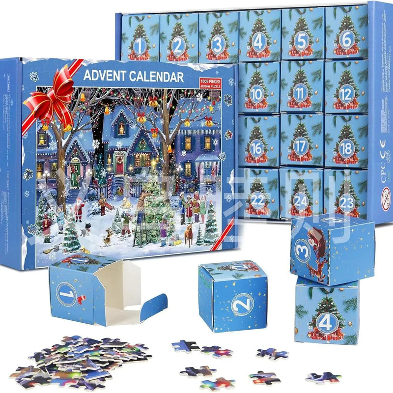 24-Box Christmas Advent Puzzle Rays treats