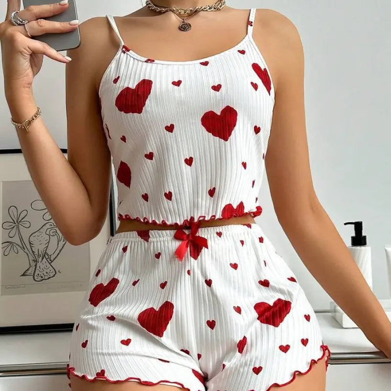 Heart Printed pajamas set Rays treats