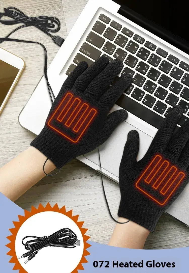 USB Heating Electric Heating Gloves Thermal Thickened Knitting Rays treats