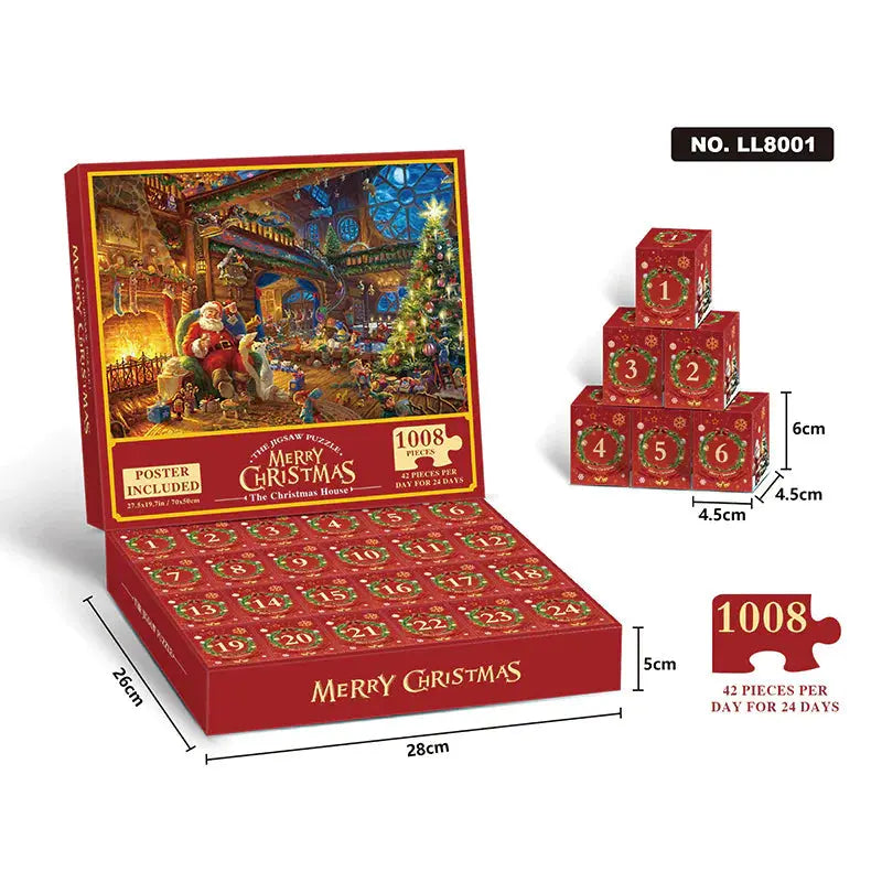 24-Box Christmas Advent Puzzle Rays treats