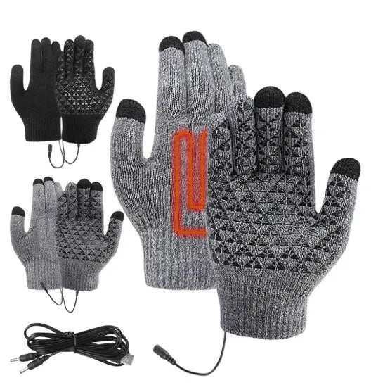 USB Heating Electric Heating Gloves Thermal Thickened Knitting Rays treats