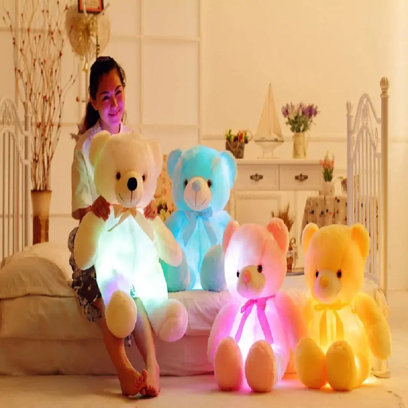 LED Inductive Stuffed Animals Plush Bear Rays treats