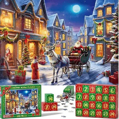 24-Box Christmas Advent Puzzle Rays treats