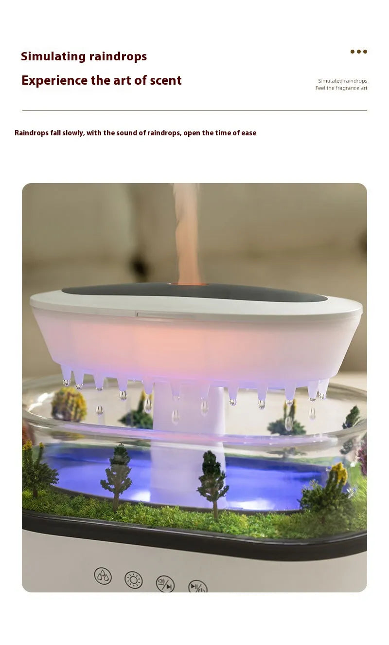 Landscape Aroma Raindrop Humidifier Diffuser Rays treats