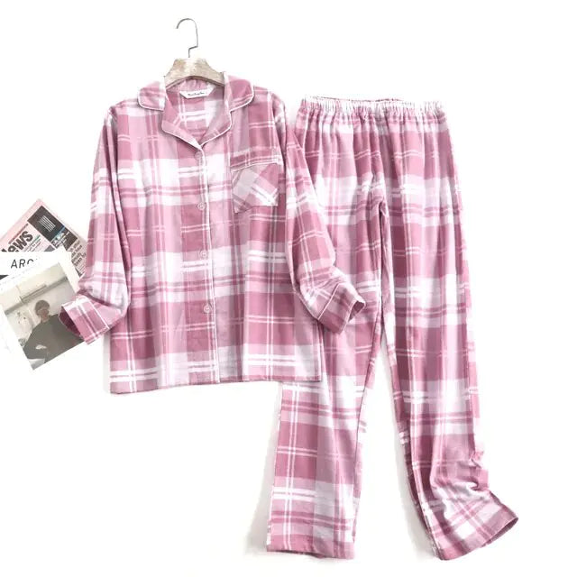 Cotton Flannel Women's Pajamas Sets Rays treats