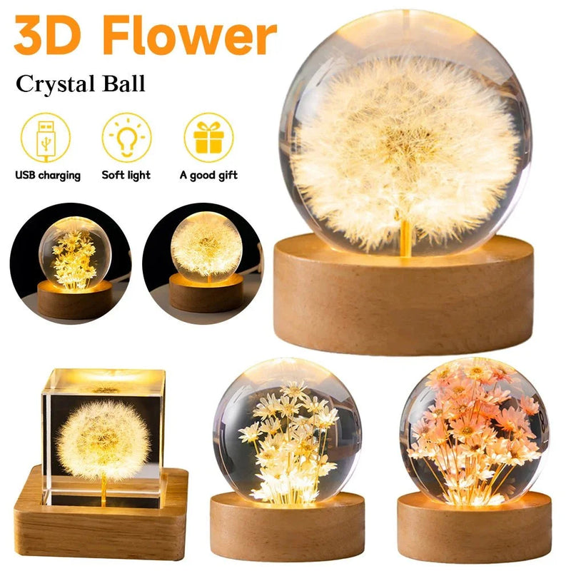 LED Night Crystal Ball Light Rays treats