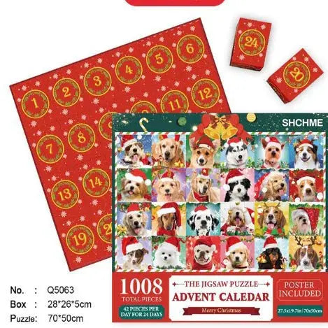 24-Box Christmas Advent Puzzle Rays treats