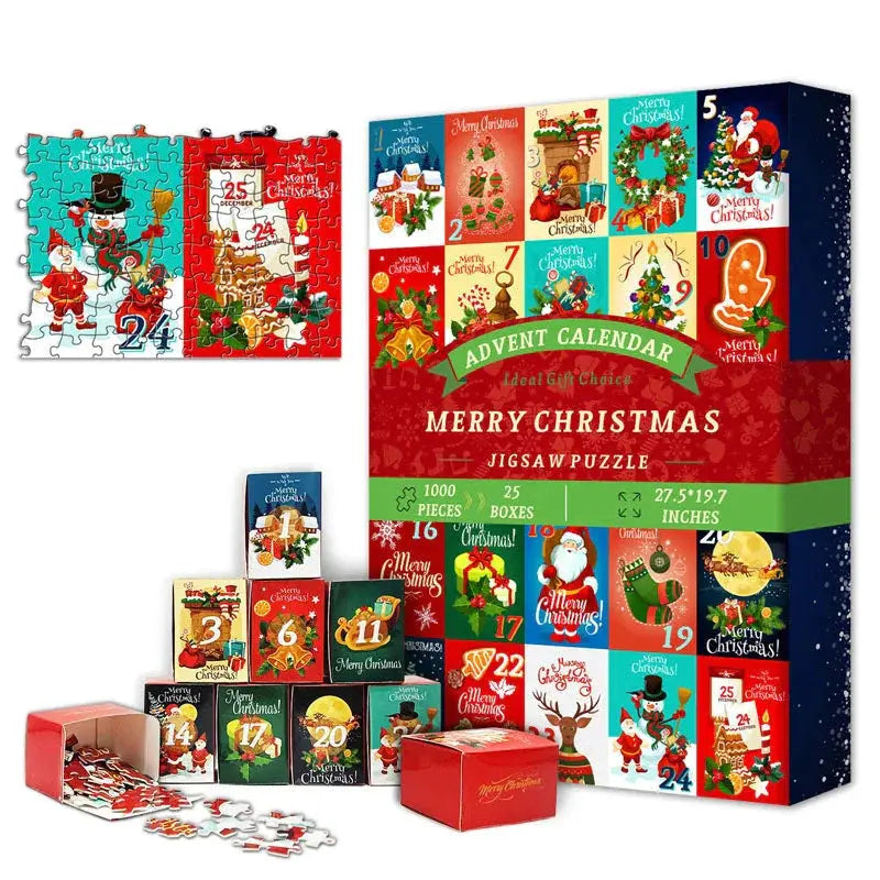 24-Box Christmas Advent Puzzle Rays treats