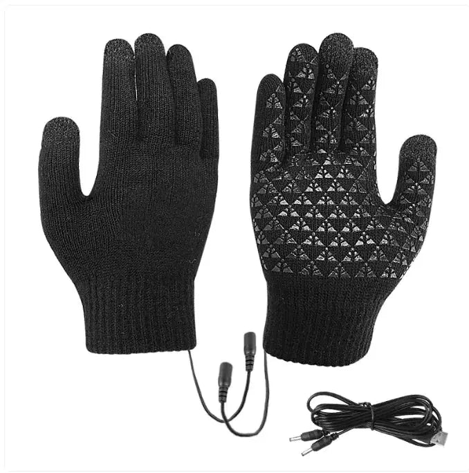 USB Heating Electric Heating Gloves Thermal Thickened Knitting Rays treats