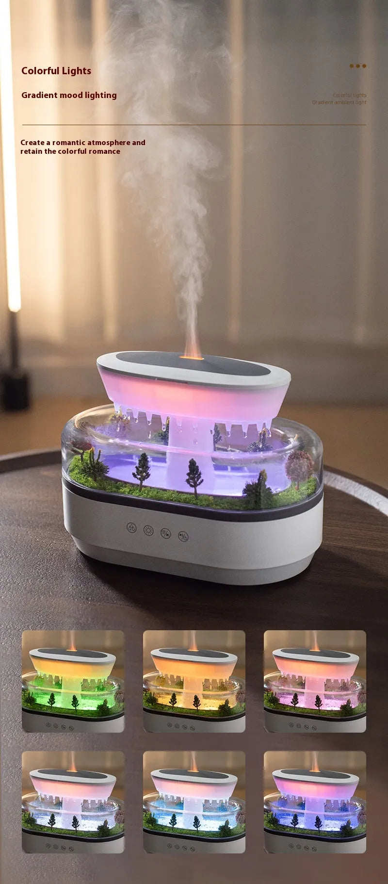 Landscape Aroma Raindrop Humidifier Diffuser Rays treats