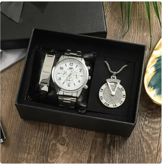 Men's Business Gift Holiday Birthday Gift Bracelet Necklace Watch Suit Rays treats