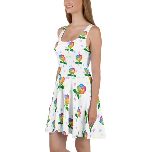 Colorful Rose Skater Dress - Image 3