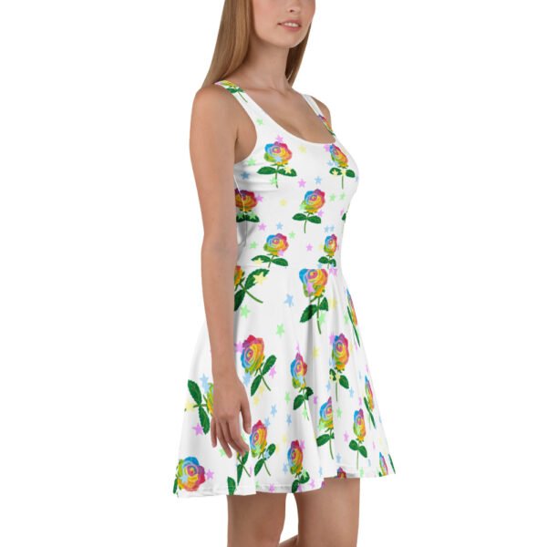 Colorful Rose Skater Dress - Image 4