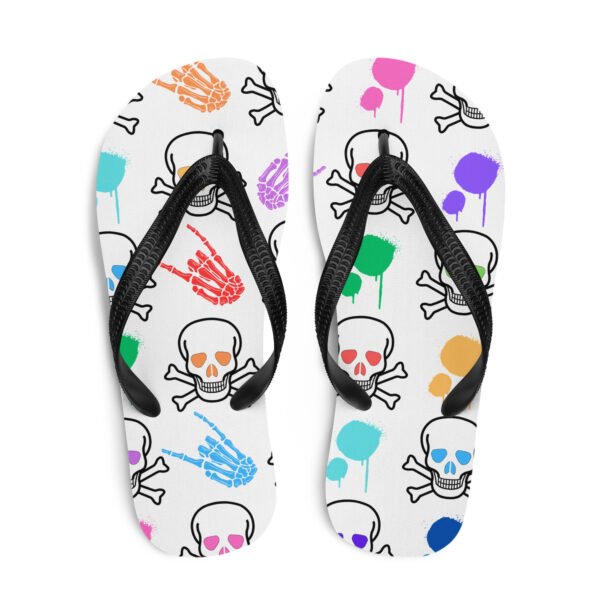Skull/Crossbones Flip-Flops