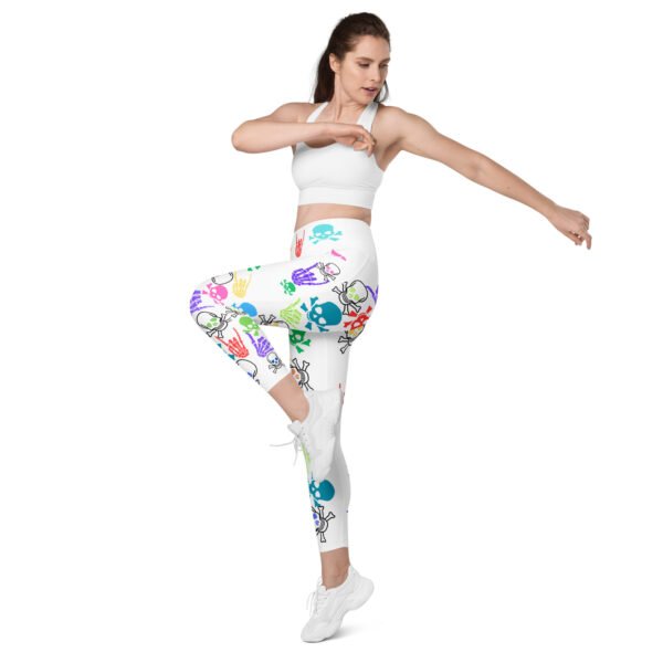 Colorful Skulls/Crossbones Leggings - Image 9