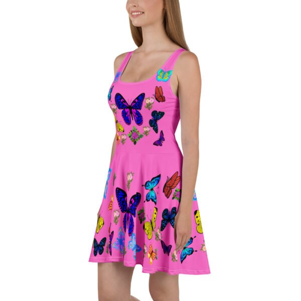 Colorful Butterfly Skater Dress - Image 4