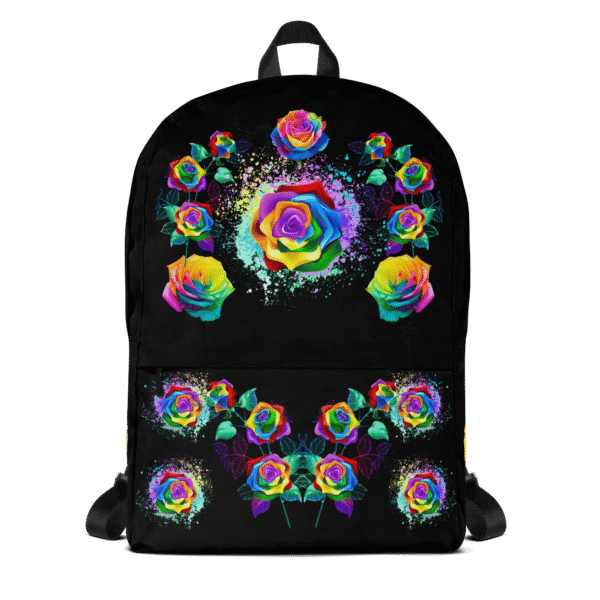 Colorful Rose Travel Backpack