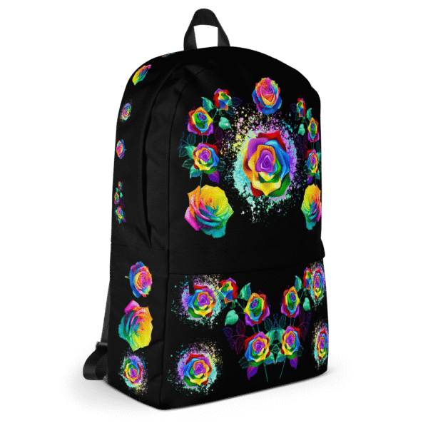 Colorful Rose Travel Backpack - Image 5