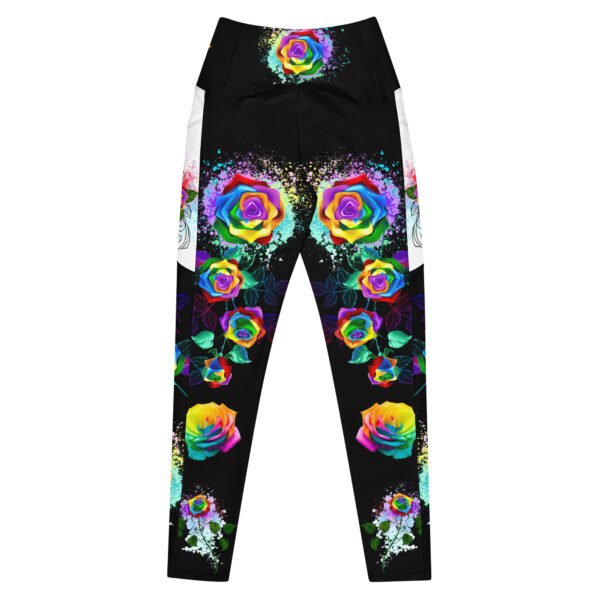 Colorful Rose Leggings W/Pockets - Image 2