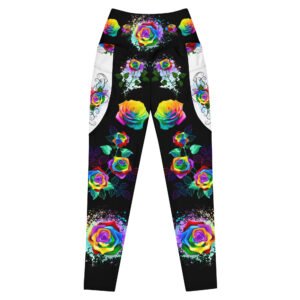 Colorful Rose Leggings W/Pockets