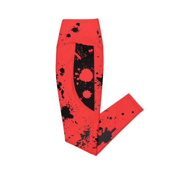 Paint Splashes Leggings W/Pockets - Image 4