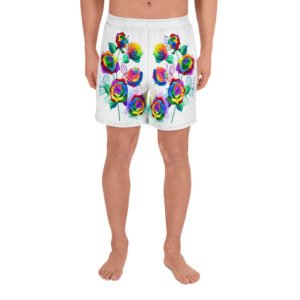Colorful Rose Athletic Shorts