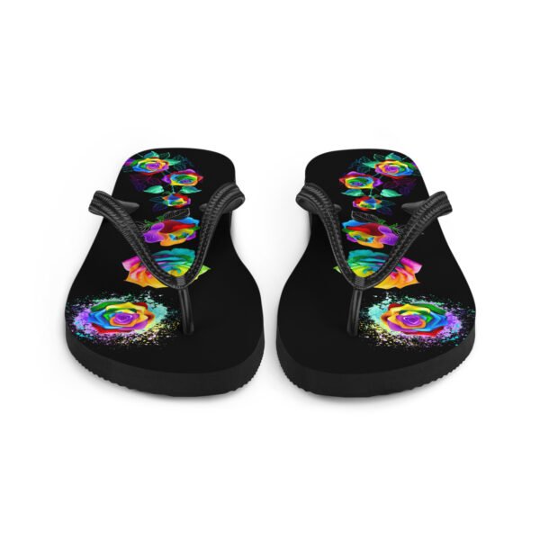 Colorful Rose Flip-Flops - Image 4