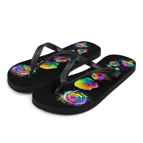Colorful Rose Flip-Flops - Image 2