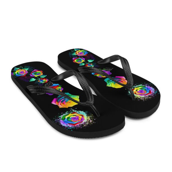 Colorful Rose Flip-Flops - Image 7