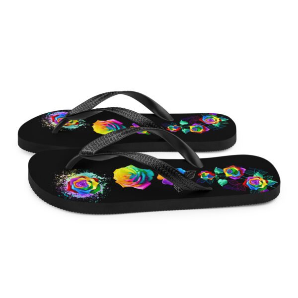 Colorful Rose Flip-Flops - Image 5