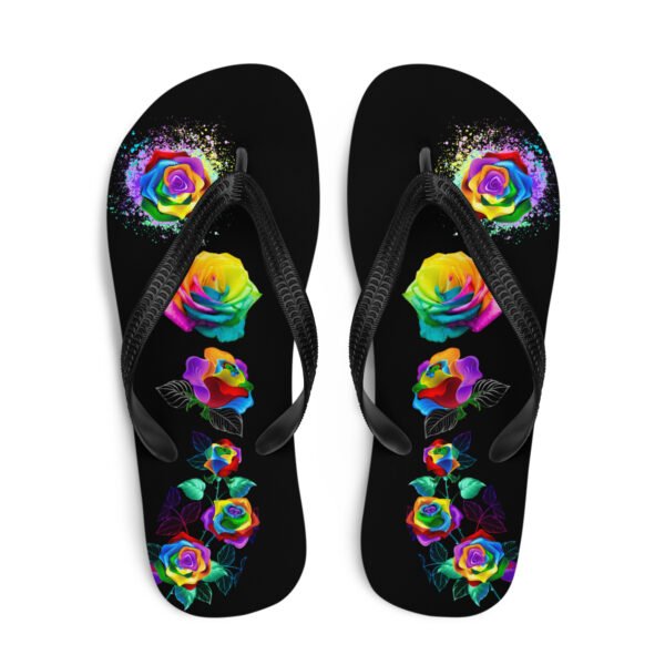 Colorful Rose Flip-Flops