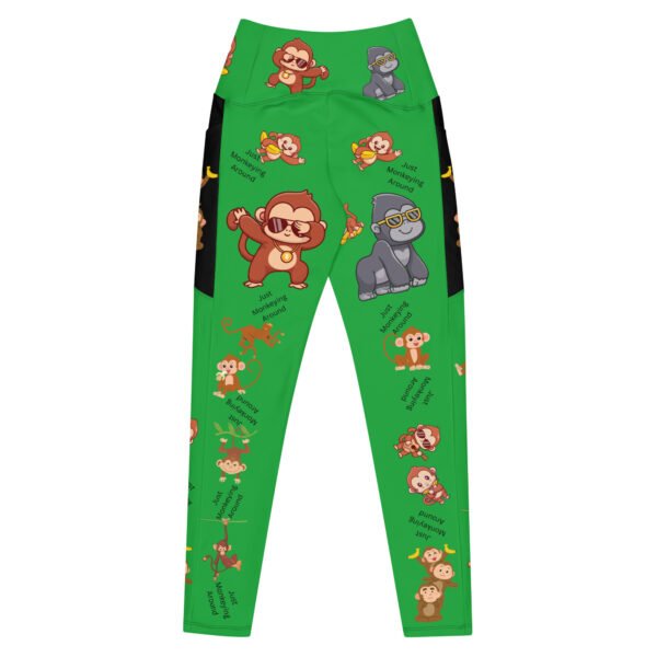 Just Monkeying Leggings W/Pockets - Image 2