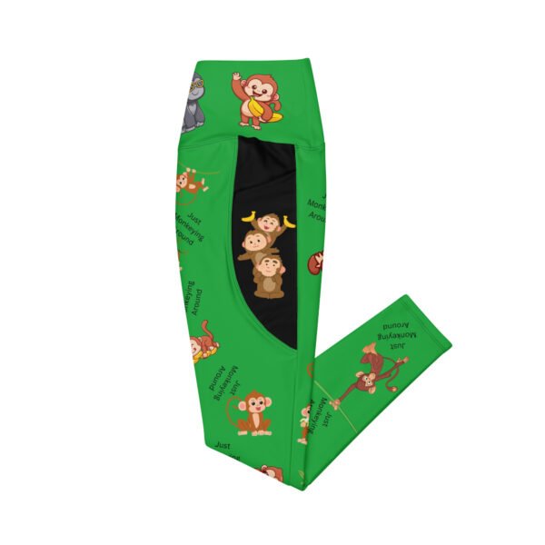 Just Monkeying Leggings W/Pockets - Image 4