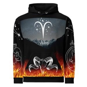 Aries Unisex Cotton Hoodie