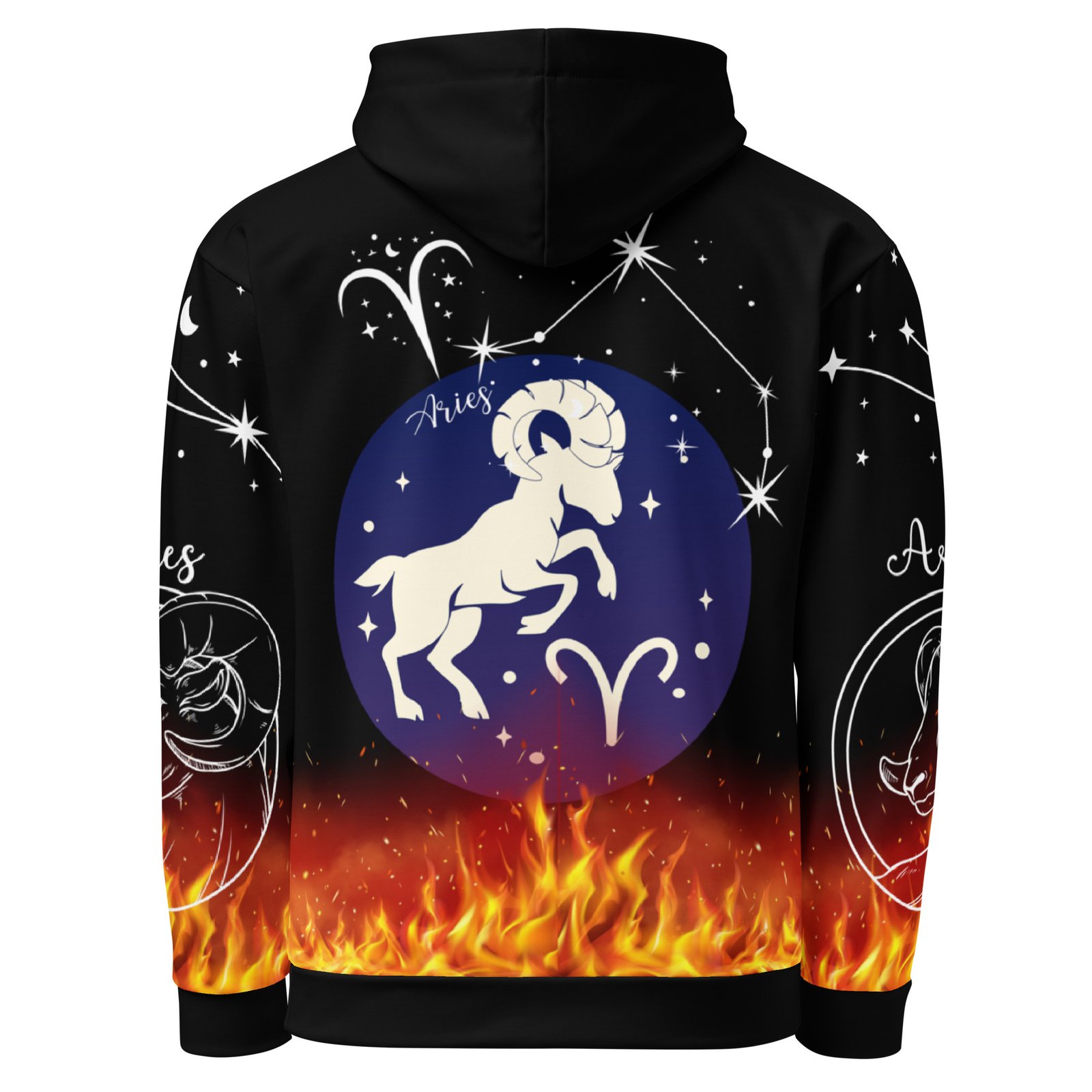 Aries Unisex Cotton Hoodie - Image 2