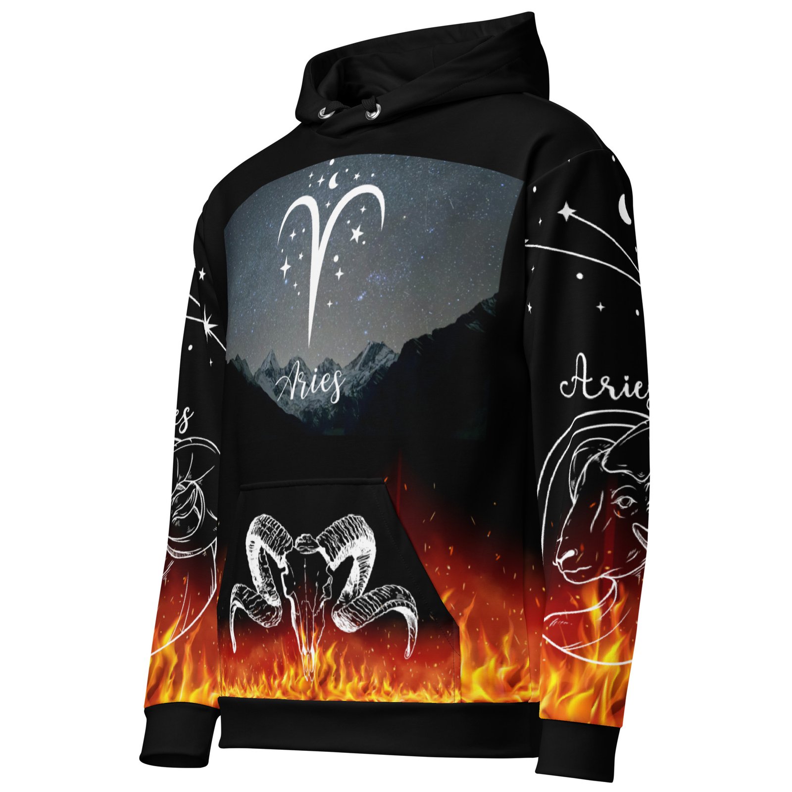 Aries Unisex Cotton Hoodie - Image 3