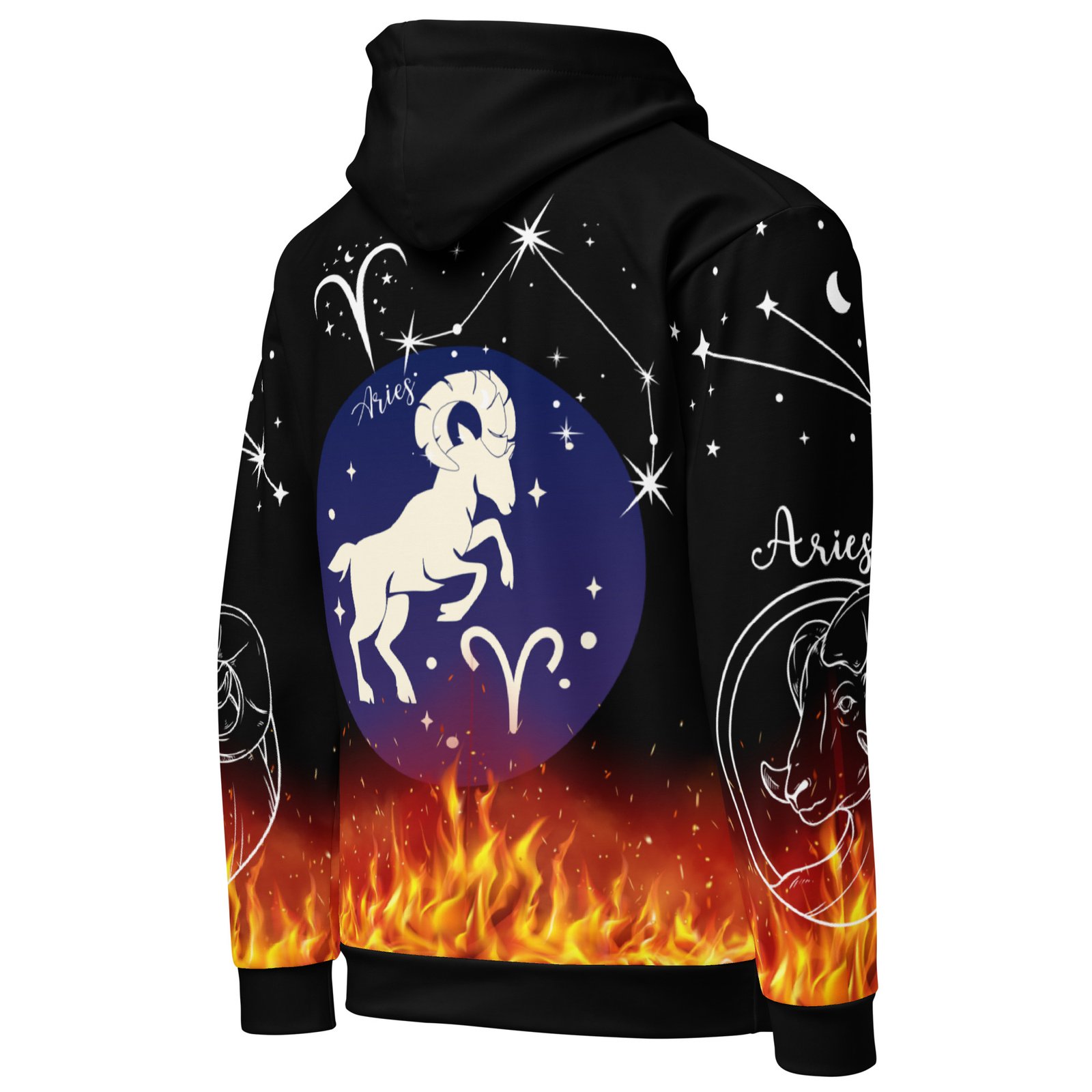 Aries Unisex Cotton Hoodie - Image 4
