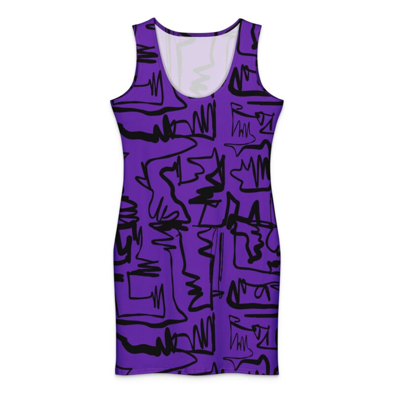 Velvet Scribbles Cotton Dress