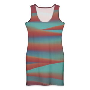Coral Drift Cotton Dress