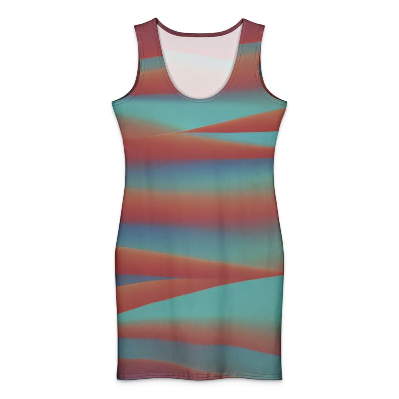 Coral Drift Cotton Dress