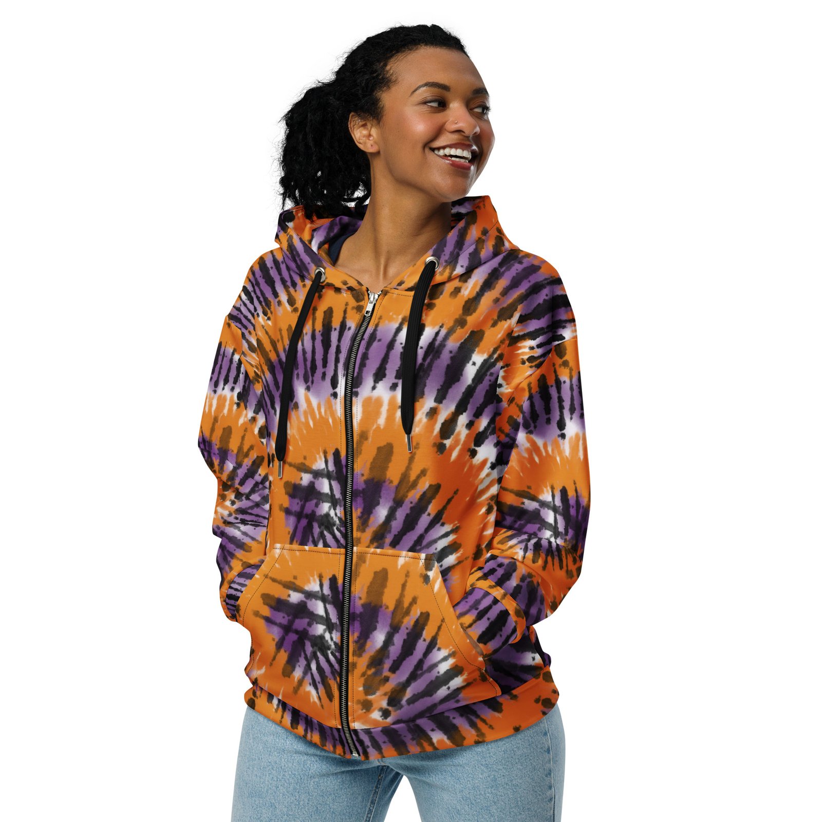 Spiraling Delight Zipup Hoodie - Image 3