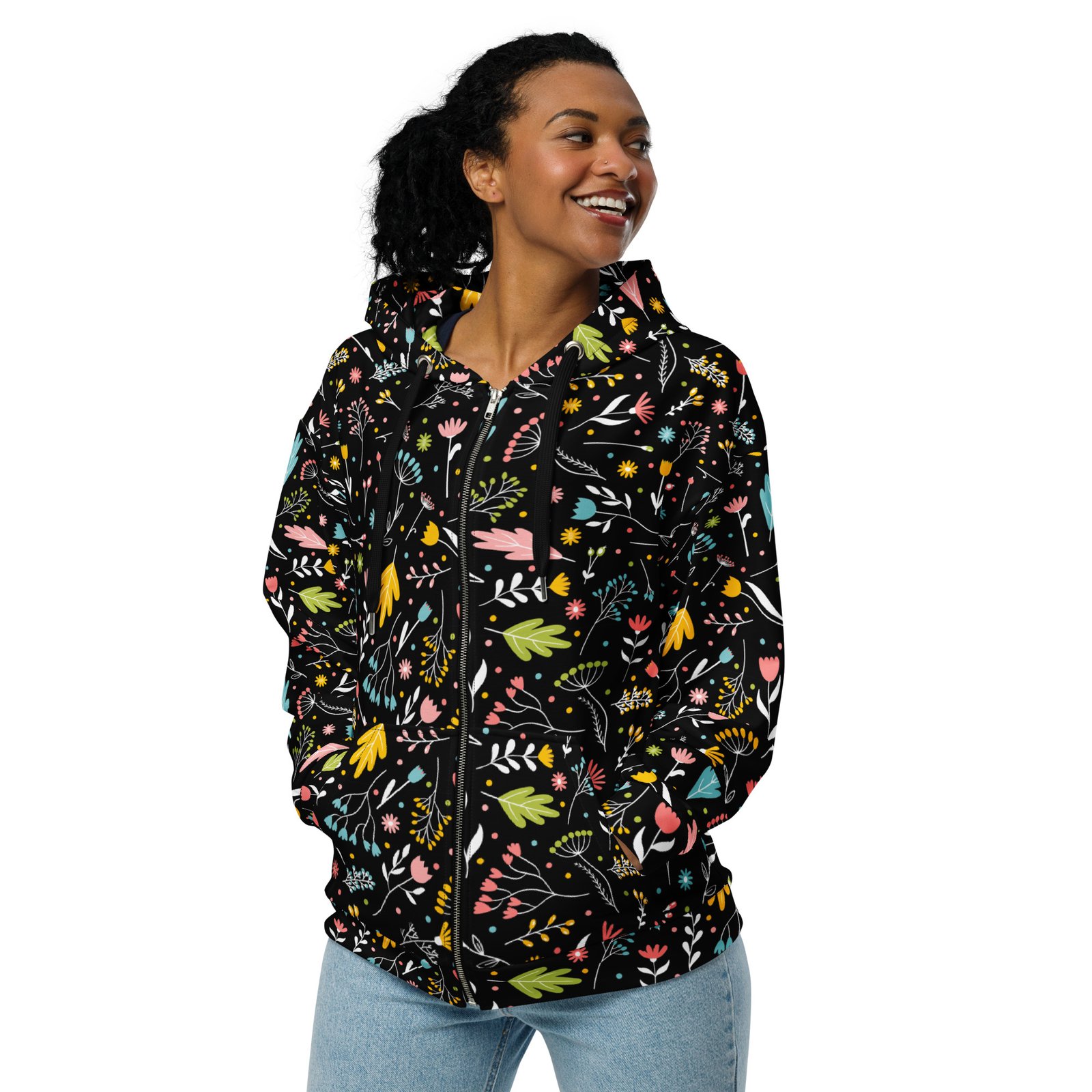 Fall flowering Zipup Hoodie - Image 3