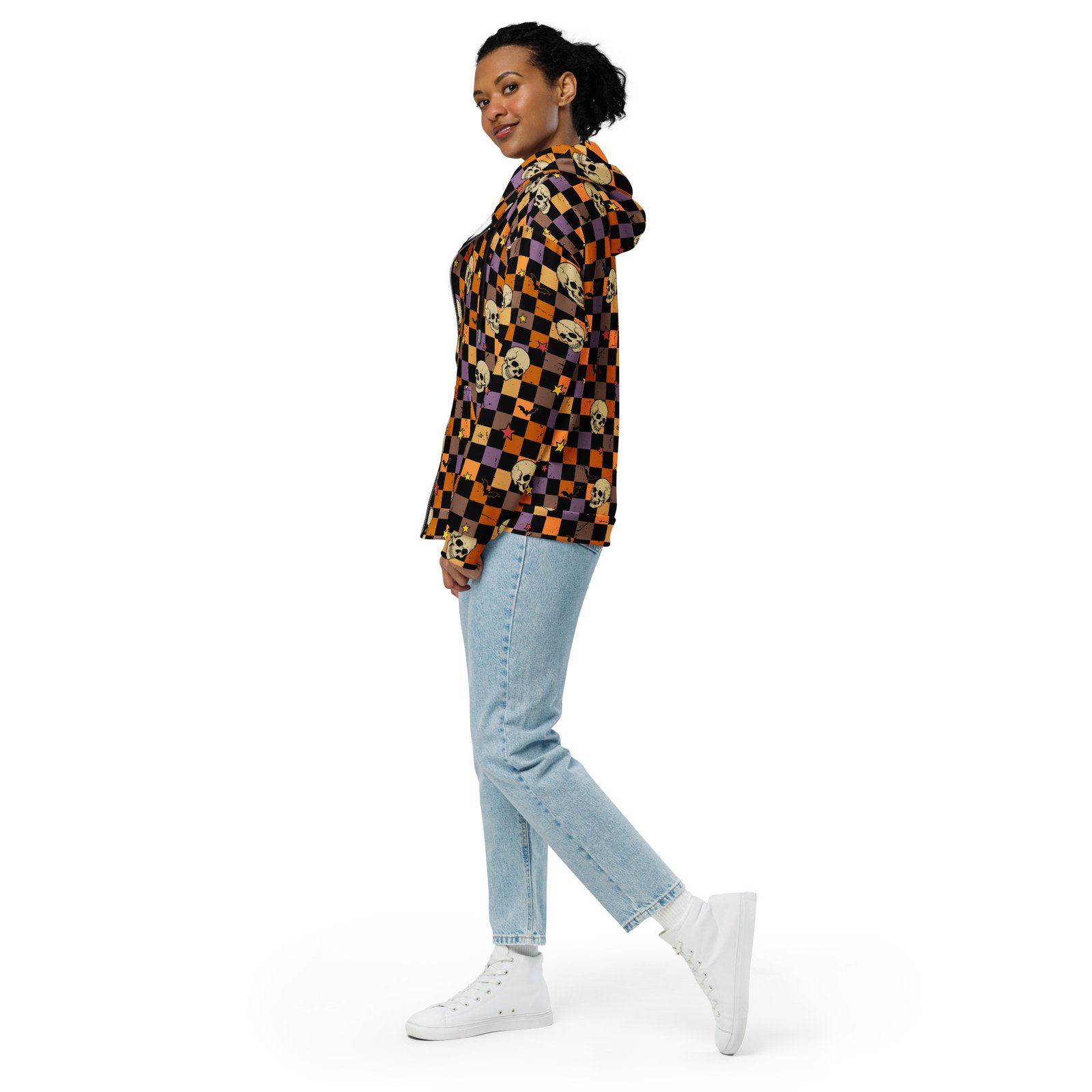 Checkered Zipup Hoodie - Image 4