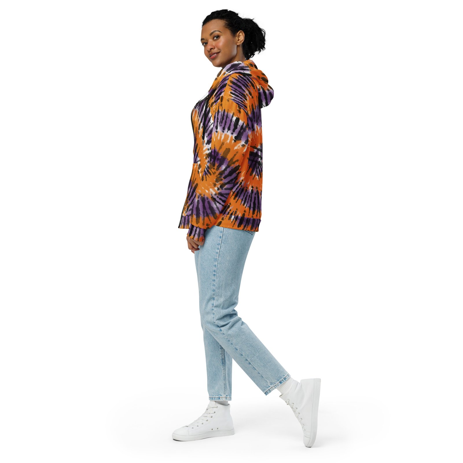 Spiraling Delight Zipup Hoodie - Image 4