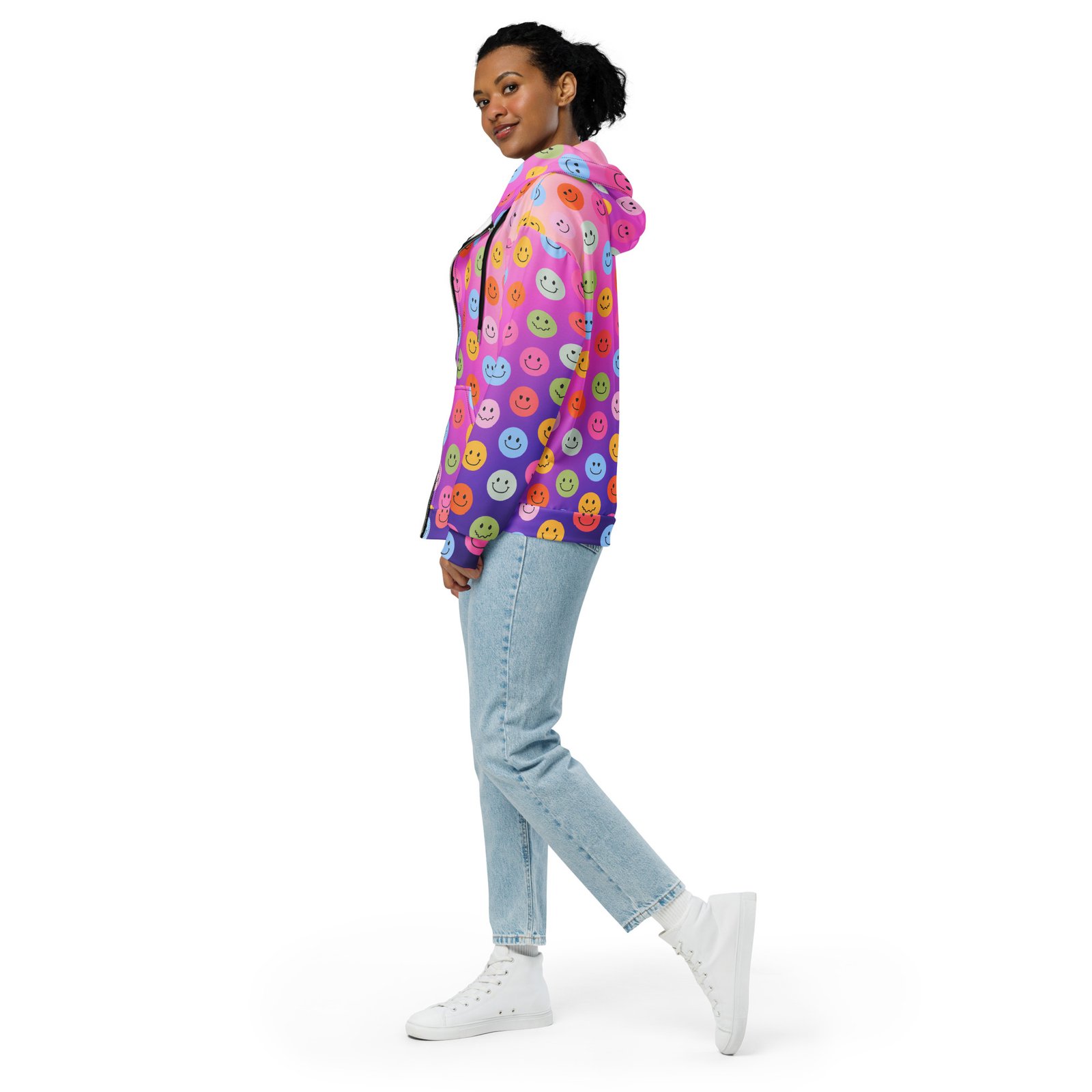 Highly Smiley Zipup Hoodie - Image 4