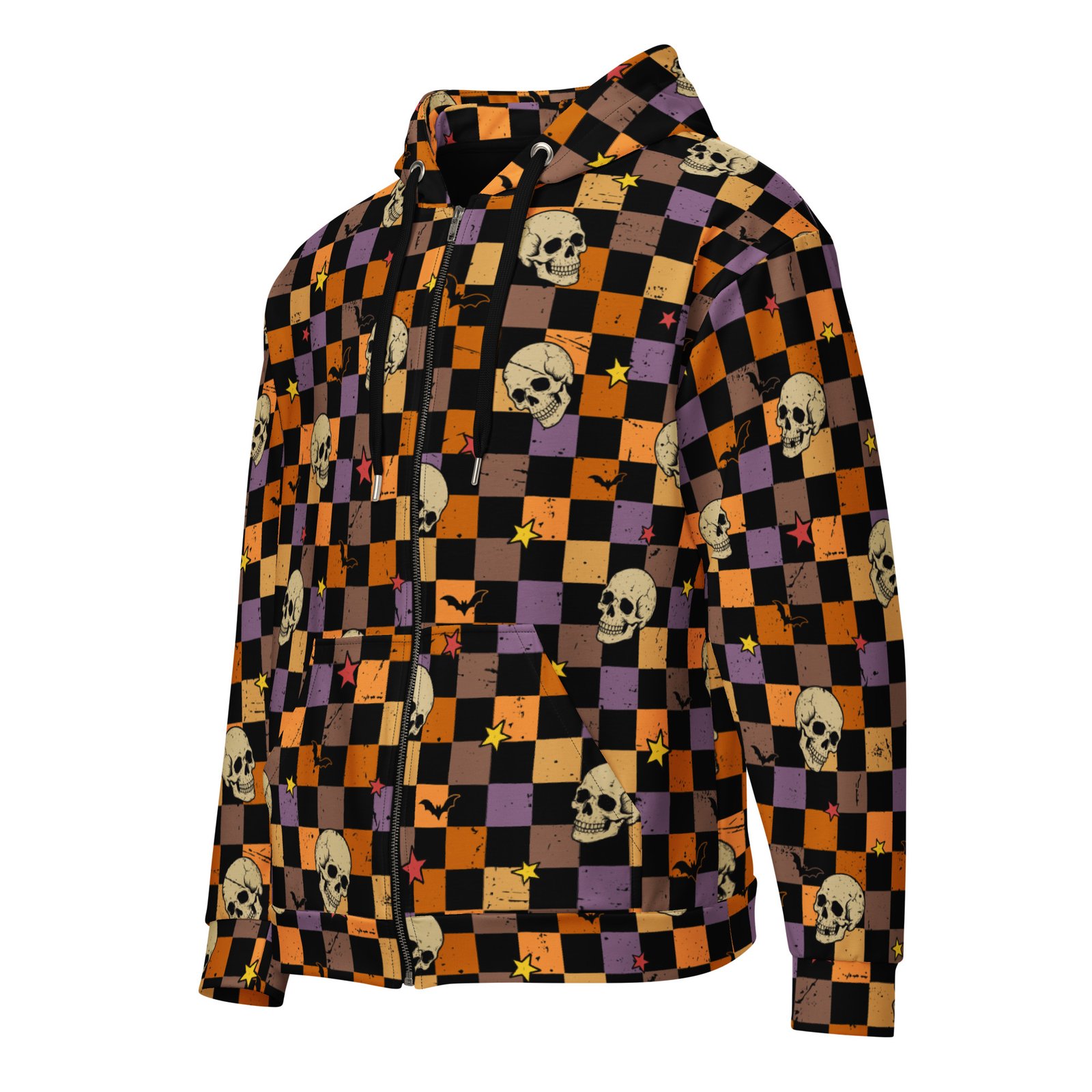 Checkered Zipup Hoodie