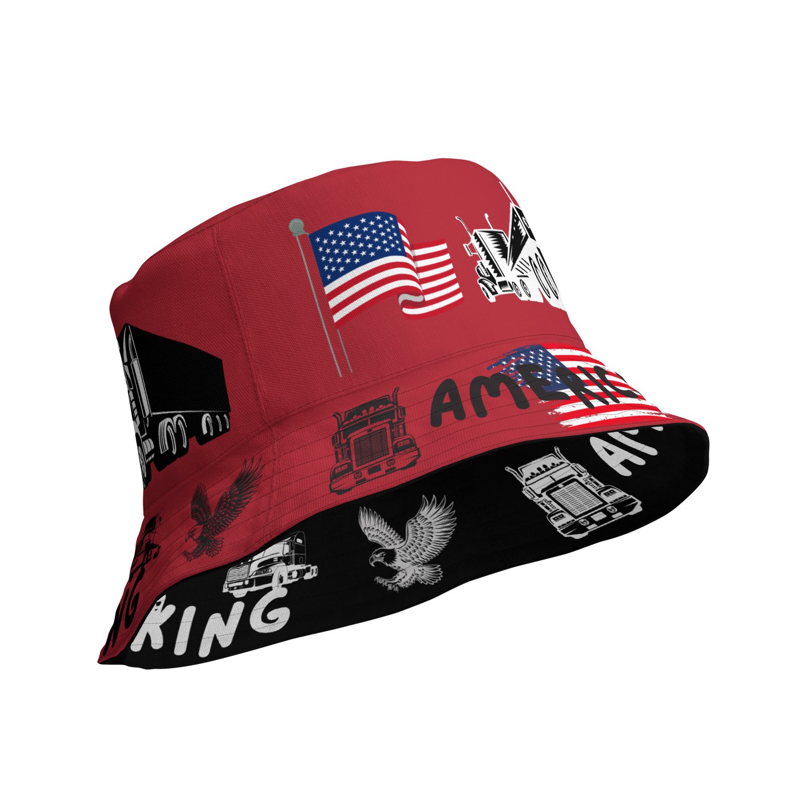 American Trucker Reversible Hat - Image 2