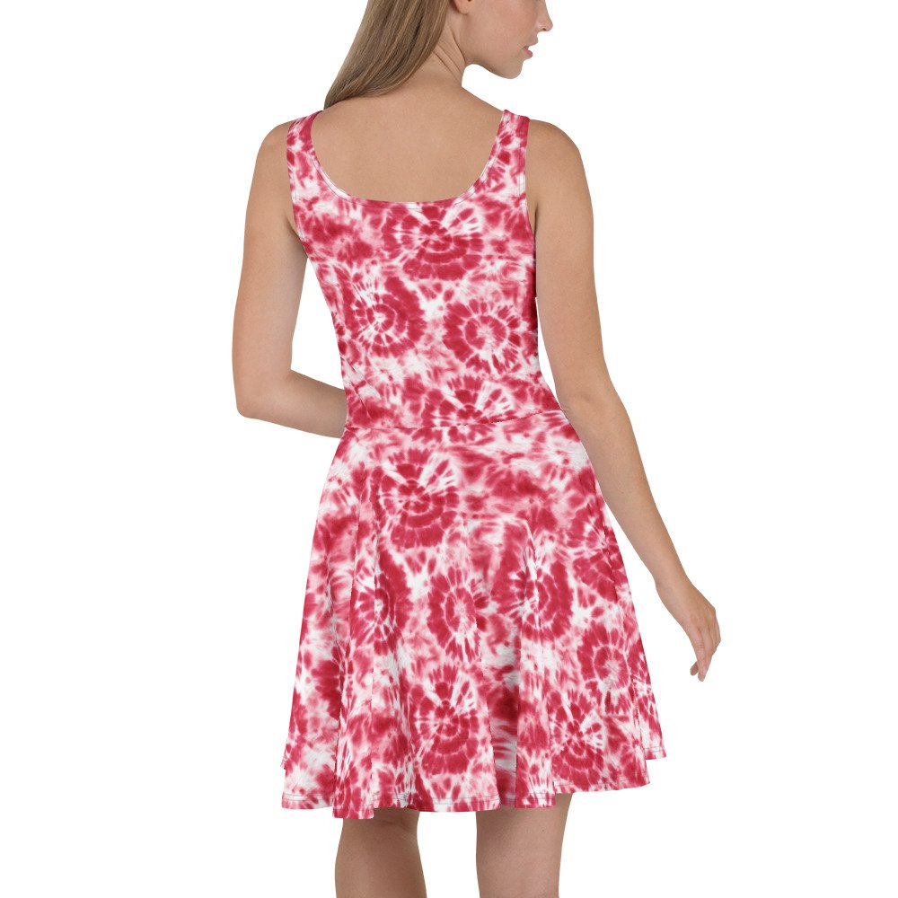 Swirling Red Skater Dress - Image 2