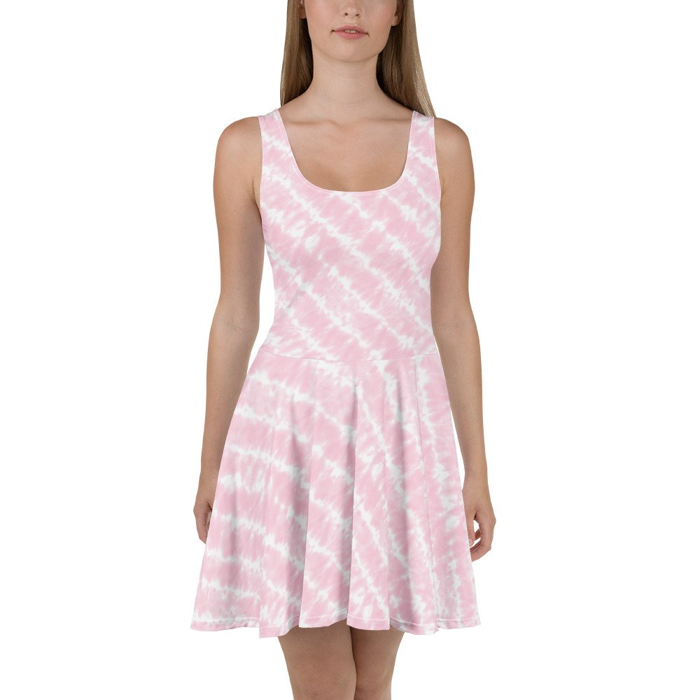 Pinky Striped Skater Dress